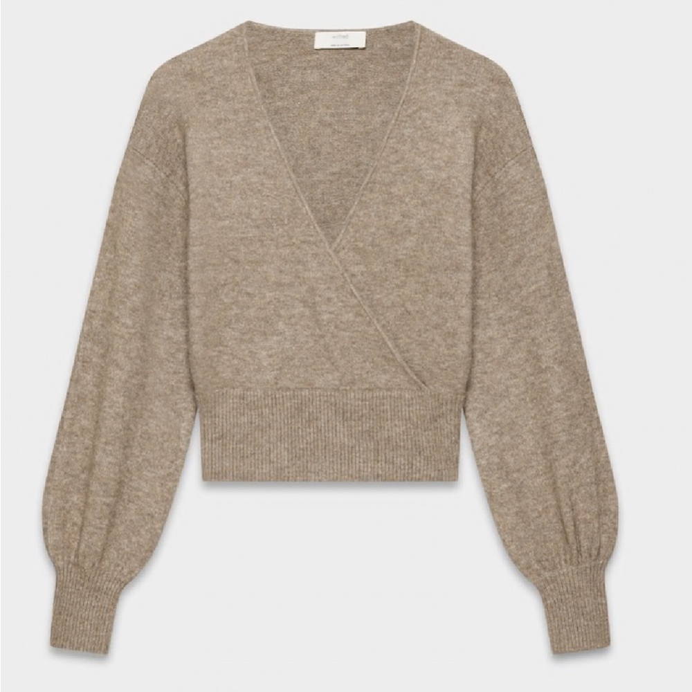 Aritiza taupe V-Neck Sweater